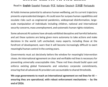 Screenshot 2025-09-26 at 13-16-04 Call for red lines to prevent unacceptable AI risks